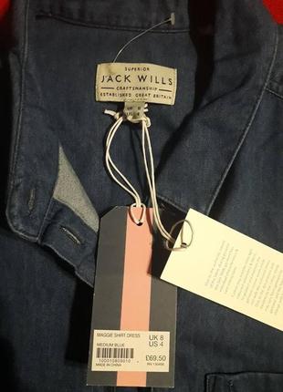 Женское синее джинсовое платье-рубашка от jack wills5 фото