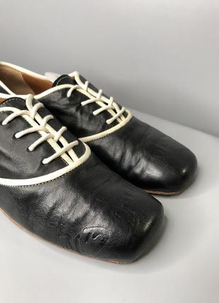 Туфли оксфорды женские с квадратным носком мысли кожаные cuccinelli fabiana9 фото