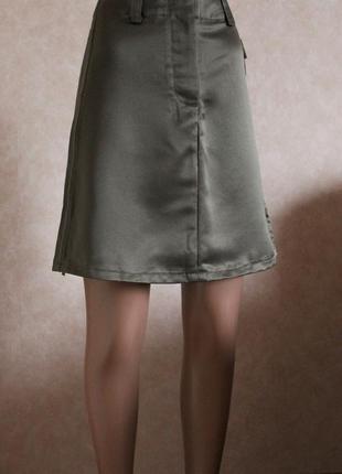 Очаровательная юбка олива хаки5 фото