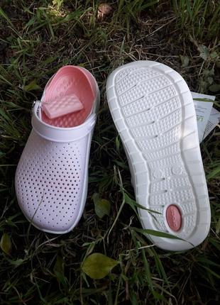 Женские crocs lite ride clog powder white3 фото