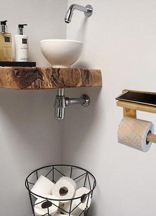 Держатель для туалетной бумаги с полкой и вешалка для полотенца