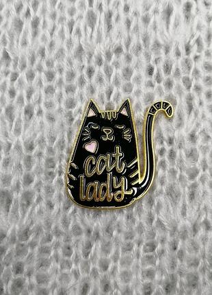 Брошка, пін, значок lady cat
