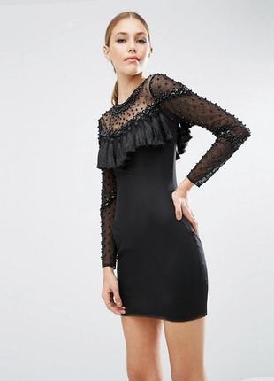 Платье черное декор asos 3d3 фото