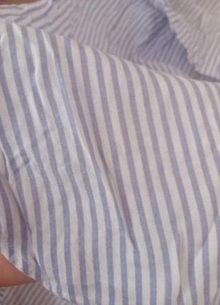 Блуза з відкритими плечима з віскози морська смужка5 фото