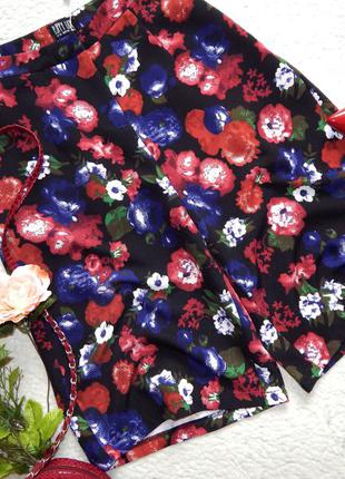 Нові трендові шорти кюлоти в квітковий принт poppy lux5 фото