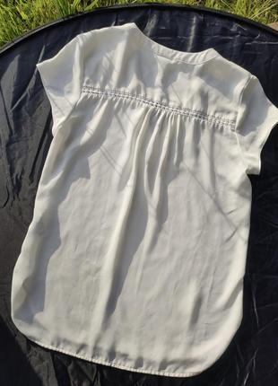 Блузка h&m молочного цвета с коротким рукавом xs 345 фото