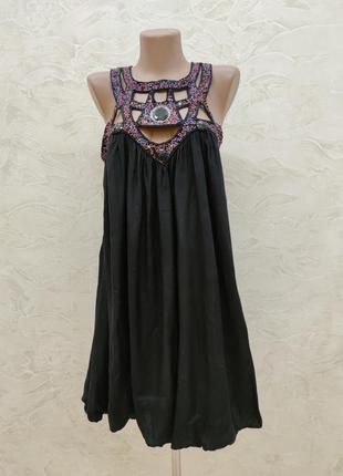 Платье с бисером сарафан с вышивкой4 фото