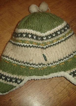 Теплая шапка и шарфик на 1-3 года5 фото