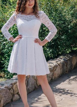 Короткое свадебное платье laura style,  42-46 рр