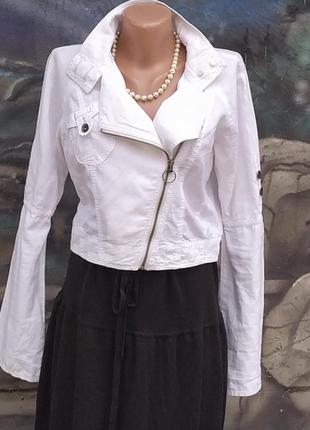 Куртка курточка косуха лен коттон льняная