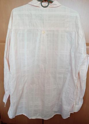 Рубашка женская персикового цвета ,с регулируемым рукавом,7 фото