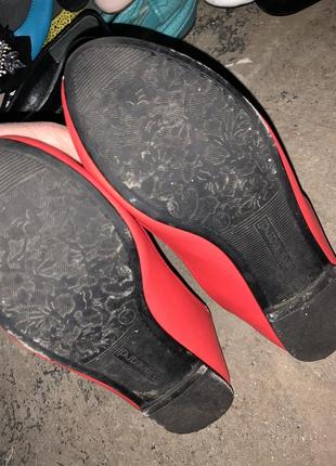 Красные балетки туфли3 фото