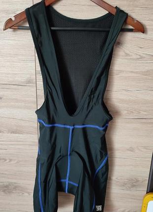 Мужские велосипедные шорты с памперсом на лямках, m-l