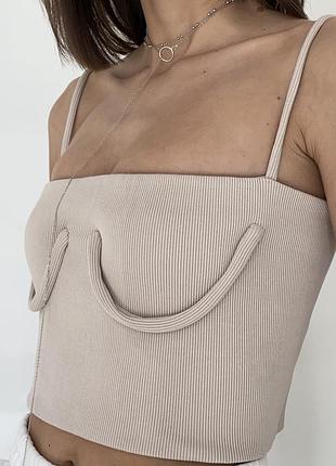 Топ з кісточками бежевий (топ з кісточками)