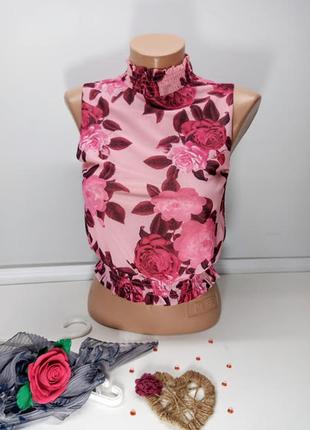 Блуза сетчатый топ-смок в цветочный принт na-kd boho6 фото