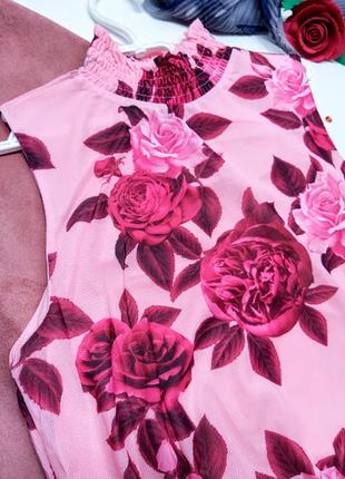 Блуза сетчатый топ-смок в цветочный принт na-kd boho3 фото