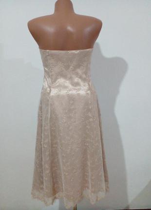 Шикарна  нарядна сукня з мережива з позолотою  glitz4 фото