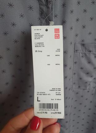 Воздушная качественная рубашка японского бренда uniqlo, 100% модал3 фото