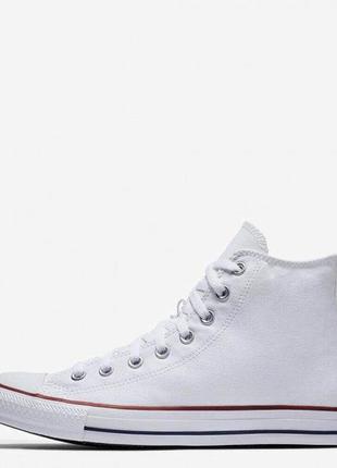 Оригинальный кеды converse all star high optical white (m7650)3 фото