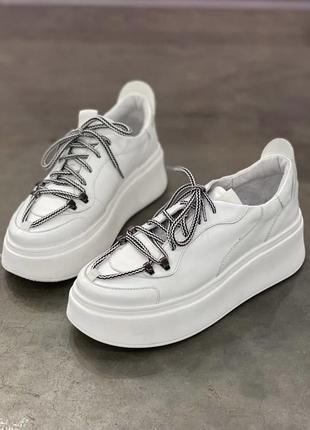 Кроссовки женские vanessa t-134-02 белые (весна-осень натуральная кожа)