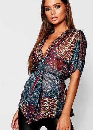 Стильная легкая блузка boohoo