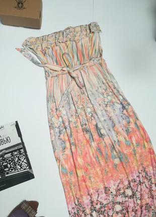 Миле плаття сарафан максі в квіти фірми oasis розмір m.3 фото