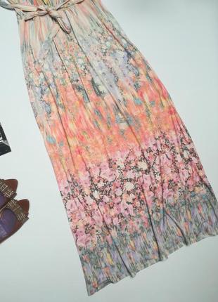 Миле плаття сарафан максі в квіти фірми oasis розмір m.2 фото