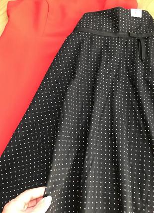 New look! эффектная котоновая юбка миди в горошек6 фото