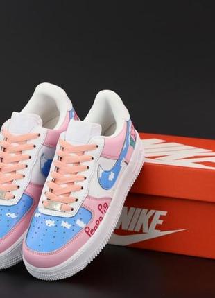 Очень крутые кроссовки nike air force x "peapa pig"