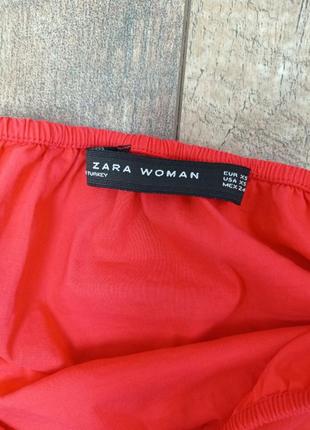 Красная блуза блузка сорочка zara xs6 фото