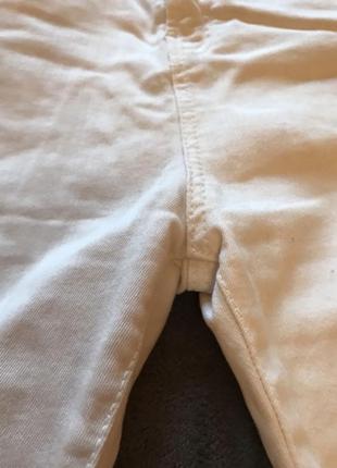 Белые, рваные джинсы skiny bershka6 фото