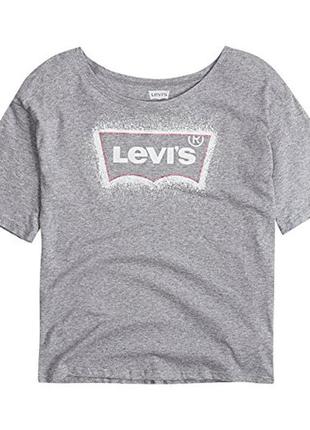 Трендовый кроп топ футболка футболка levis на девочку 4-5 и 5-6 лет