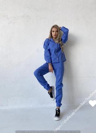 💜брючний костюм з льону💜42-44, 46-48