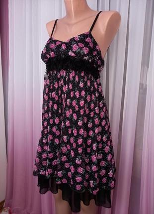 Платье сарафан в цветочный принт гафое1 фото