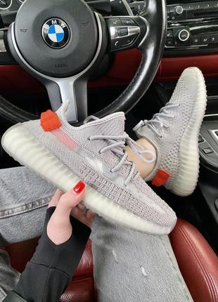 Мужские кроссовки adidas yeezy boost 350 grey/orange