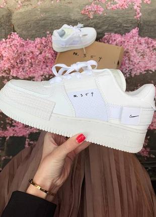 Женские кроссовки nike air force type 1 white