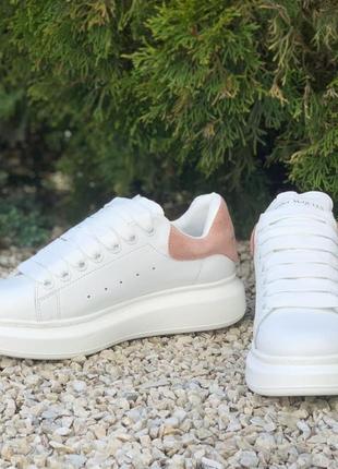 Женские кроссовки alexander mcqueen white/pink9 фото