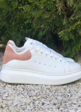 Женские кроссовки alexander mcqueen white/pink5 фото