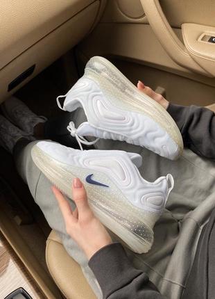 Трендовые кроссовки nike air max 720 white с полупрозрачной платформой