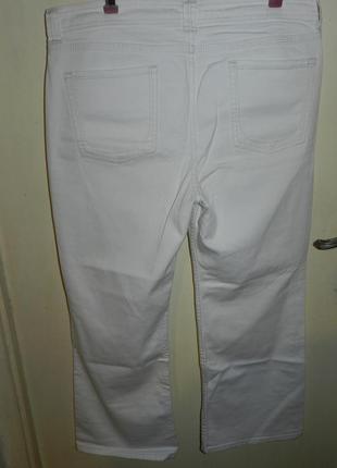 Еластичні-стрейч,білі,укорочені джинси з кишенями,великого розміру,m&s2 фото