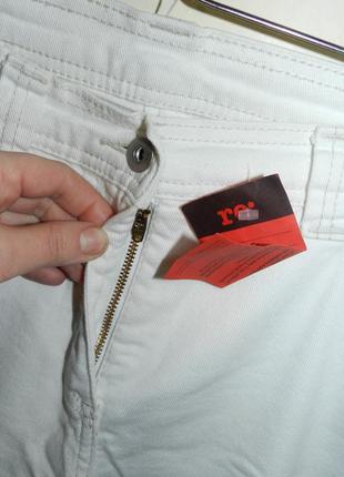 Еластичні-стрейч,білі,укорочені джинси з кишенями,великого розміру,m&s6 фото