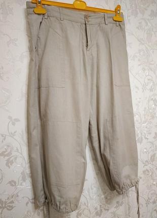 Шикарні лляні штани штани бриджі лляні штани, бриджі1 фото
