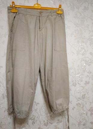Шикарні лляні брюки штани бриджі льняные штаны бриджи2 фото