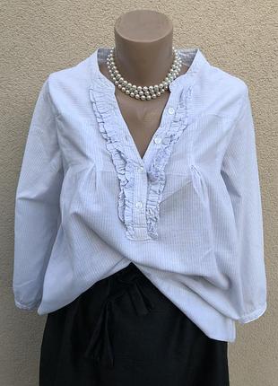 Блузка,сорочка з жабо,рюшами,етно стиль бохо,casa blanca,бавовна,оригінал