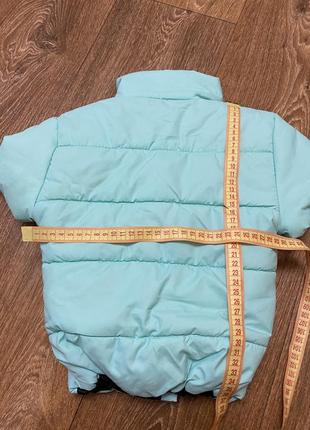 Куртка без рукав безрукавка жилетка бирюза мята 104 см 2,3,4 года6 фото