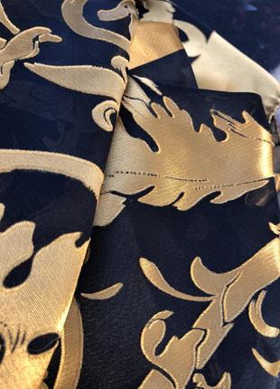 Большая шаль,косынка,хустка,платок,золотой принт,6 фото