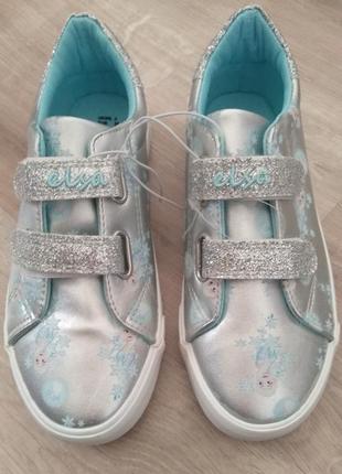 Кросівки для дівчинки на липучках 35 р. холодне серце