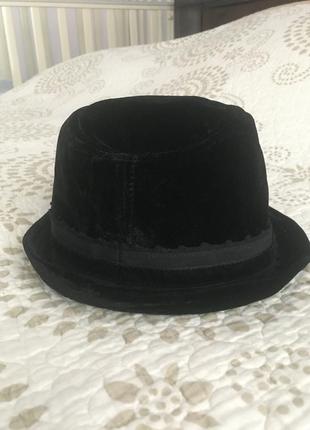 Шляпа велюровая бархатная1 фото