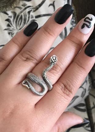 Кольцо змея модное колечко змейка в стиле панк рок хип хоп5 фото