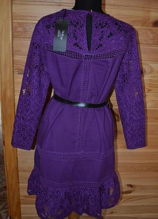 Платье фиолетовое кружево2 фото